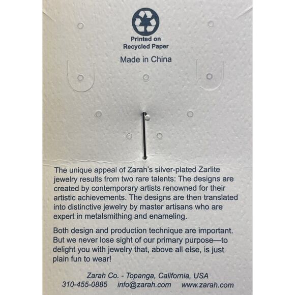 Zarah Time to Leave Cat Brooch Pin Autumn Leaves Sterling Silver Plated Enamel - Picture 3 of 3